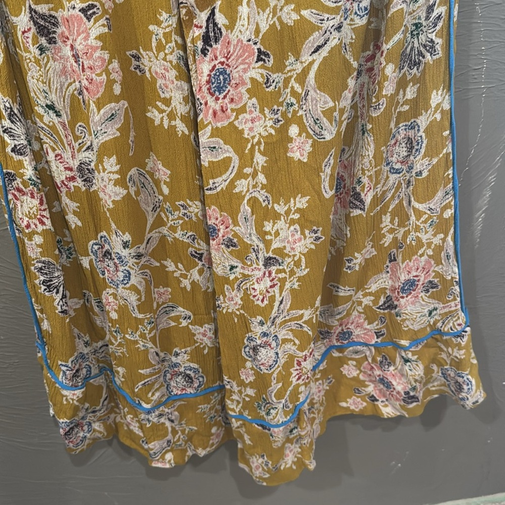 Floral Mustard Maxi Skirt - Picture 4 of 4